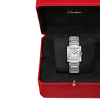 Unworn Tank Francaise, Medium Stainless Steel, 32mm x 27mm, Ref# WSTA0074, box and papers
