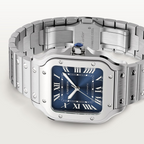 Unworn Santos, Stainless Steel, 35.1mm, Ref# WSSA0063, box and papers