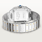Unworn Santos, Stainless Steel and 18k Yellow Gold, 39.8mm, Ref# W2SA0009, box and papers