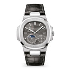 Nautilus Date, Moon Phases Watch, 18k White Gold, 40mm, Ref# 5712G-001