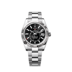 Sky-Dweller, 42mm, Oystersteel and 18k White Gold, Black, Oyster, Ref# 336934-0007