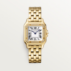 Unworn Panthère Medium, 18k Yellow Gold, Diamonds, 27mm x 36mm, Ref# WJPN0016, box and papers