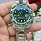 Submariner Date, 18K White Gold Diamonds Emerald UNWORN, 40mm