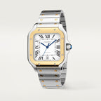 Unworn Santos, Stainless Steel and 18k Yellow Gold, 39.8mm, Ref# W2SA0009, box and papers