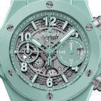 Unworn Big Bang Unico Mint Green Ceramic 42, 441.GS.5221.RX, box and papers