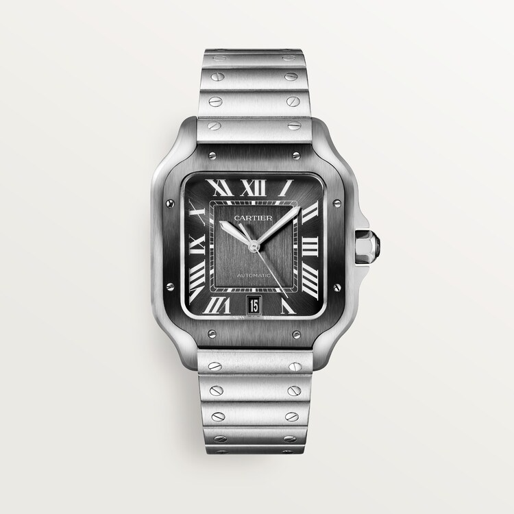 Unworn Santos, Stainless Steel, 39.8mm, Ref# WSSA0037, box and papers