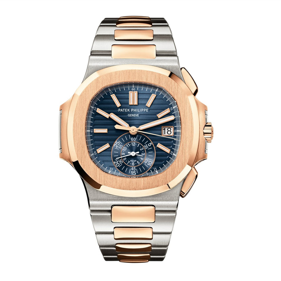 Nautilus Flyback Chronograph, Date Watch, 18k Rose Gold and Stainless Steel, 40,5 mm, Ref# 5980/1AR-001