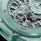 Unworn Big Bang Unico Mint Green Ceramic 42, 441.GS.5221.RX, box and papers