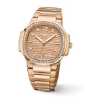 Nautilus Ladies Automatic Watch, 18k Rose Gold and Diamonds, 35,2mm, Ref# 7118/1200R-010