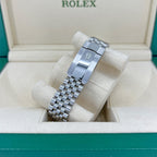 Datejust 41 Oystersteel and 18K White Gold 41 mm White Dial, Ref# 126334-0010