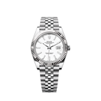Datejust 41 Oystersteel and 18K White Gold 41 mm White Dial, Ref# 126334-0010