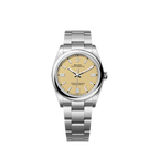 Unworn 2025, Oyster Perpetual, Oystersteel 36mm, Beige dial, Domed Oyster, Ref# 126000-0012, box and papers