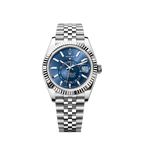Sky-Dweller, 42mm, Oystersteel and 18k White Gold, Blue, Jubilee, Ref# 336934-0006