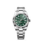 Sky-Dweller, 42mm, Oystersteel and 18k White Gold, Green, Oyster, Ref# 336934-0001