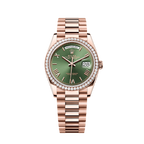 Unworn 2025, Day-Date 36, 18k Everose Gold and Diamond-set, 36mm, Ref# 128345rbr-0085, box and papers