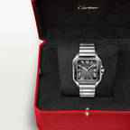 Unworn Santos, Stainless Steel, 39.8mm, Ref# WSSA0037, box and papers