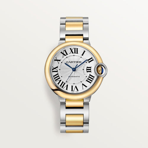 Unworn Ballon Bleu, Stainless Steel and 18k Yellow Gold, 36mm, Ladies, Ref# W2BB0038, box and papers