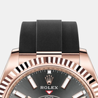 Sky-Dweller 42mm, 18k Everose Gold, Oysterflex, Ref# 326235-0006