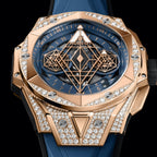 Big Bang SANG BLEU II KING GOLD BLUE PAVÉ Ref# 418.OX.5108.RX.1604.MXM20
