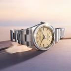 Unworn 2025, Oyster Perpetual, Oystersteel 41mm, Beige dial, Domed Oyster, Ref# 134300-0007, box and papers