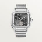 Unworn Santos Dual Time, Stainless Steel, 40.2mm, Ref# WSSA0076, box and papers