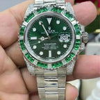 Submariner Date, 18K White Gold Diamonds Emerald UNWORN, 40mm