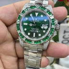 Submariner Date, 18K White Gold Diamonds Emerald UNWORN, 40mm