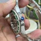 Submariner Date, 18K White Gold Diamonds Emerald UNWORN, 40mm