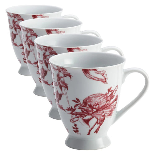 Bonjour Yuletide Garland Mugs Set of 4