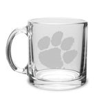 Clemson Tigers 13 oz. Deep Etched Clear Glass Coffee Mug