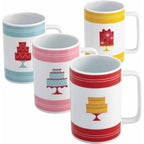 Cake Boss Set of 4 Porcelain Mini-Cakes Mugs