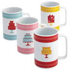 Cake Boss Set of 4 Porcelain Mini-Cakes Mugs