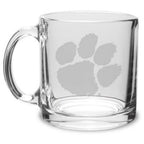 Clemson Tigers 13 oz. Deep Etched Clear Glass Coffee Mug