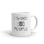 I Shoot People Funny Novelty Humor 11oz White Ceramic Glass Coffee