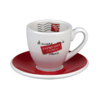 Konitz Coffee Bar Amore Mio 2 oz. Espresso Cup and Saucer (Set of 4)