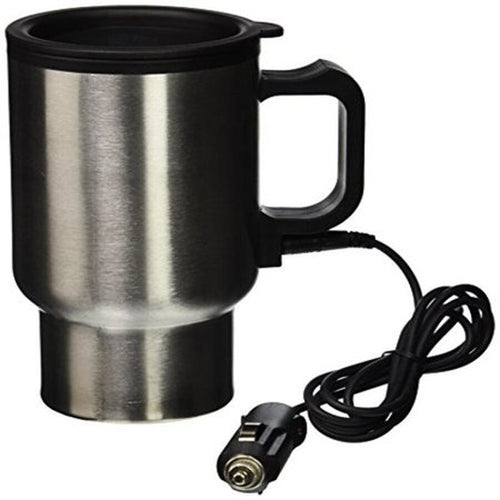 Travel Mug Stainless Steel Coffee with Car Lighter Plug Spill Proof