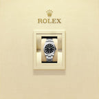 Unworn 2025, Oyster Perpetual, Oystersteel, 34mm, Black dial, Domed Oyster, Ref# 124200-0010, box and papers