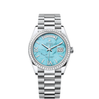 Day-Date 36, Platinum with Diamond-set, 36mm, Ref# 128396tbr-0016