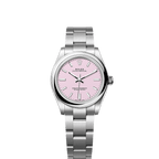 Unworn 2025, Oyster Perpetual, Oystersteel, 31mm, Candy pink dial, Domed Oyster, Ref# 277200-0009, box and papers