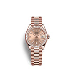 Lady-Datejust 28, 18kt Everose Gold and diamonds, Ref# 279135RBR-0025