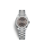 Lady-Datejust 28mm, 18k White Gold, Ref# 279139rbr-0011