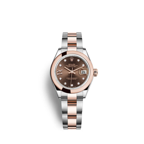 Lady-Datejust 28, Oystersteel and 18k Everose Gold, Ref# 279161-0004