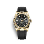 Sky-Dweller 42mm, 18k Yellow Gold, Oysterflex, Ref# 326238-0009