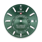 Sky-Dweller, 42mm, Oystersteel and 18k White Gold, Green, Oyster, Ref# 336934-0001