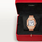 Unworn Santos, 18k Rose Gold, 35.1mm, Ref# WGSA0031, box and papers
