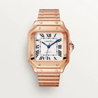 Unworn Santos, 18k Rose Gold, 35.1mm, Ref# WGSA0031, box and papers