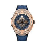 Big Bang SANG BLEU II KING GOLD BLUE PAVÉ Ref# 418.OX.5108.RX.1604.MXM20
