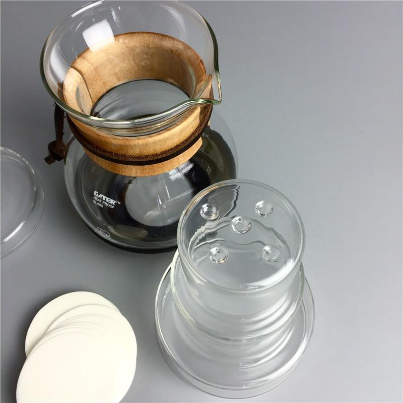 12oz Slow Brew Iced Coffee Maker Glass Ice Drip With Filters Coffee Pots 