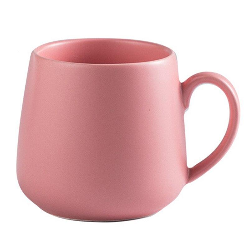 10oz Pure Color Porcelain Ceramic Coffee Mugs Mugs Pink 