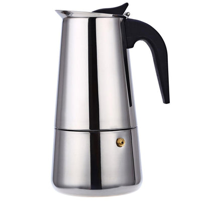 Stovetop Italian Coffee Maker Espresso 9 Cup Moka Pot Stainless Steel Portable Stovetop Coffee Maker Coffee Pots